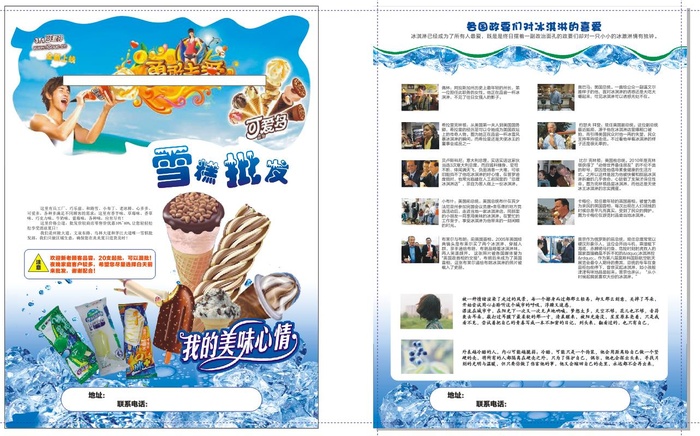 冰糕雪糕批发简介单页cdr矢量模版下载
