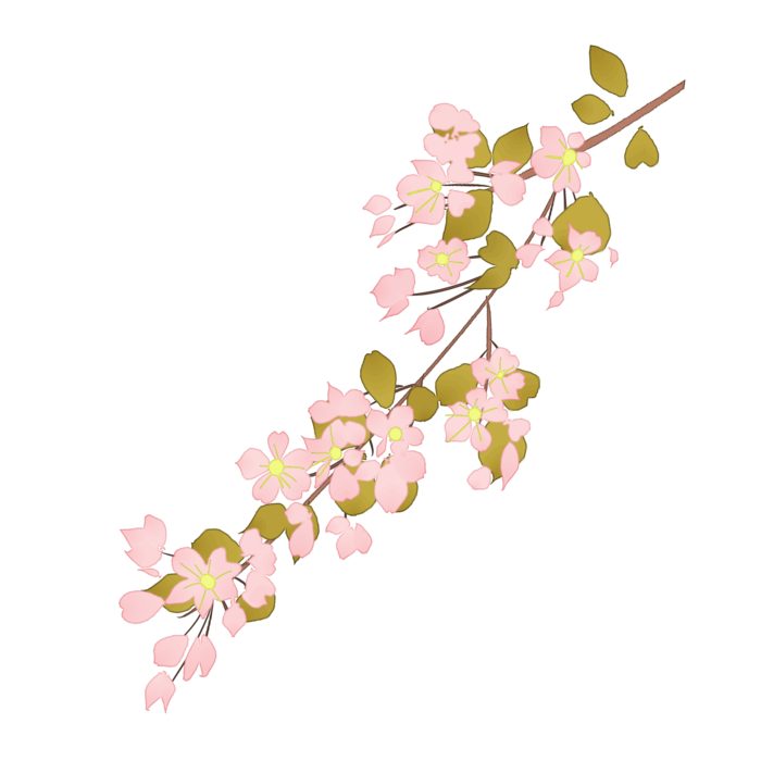 春天浪漫粉红色樱花手绘樱花梅花桃花花朵图片PNG免扣素材