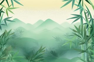 古风国风山水竹叶水墨画风景背景