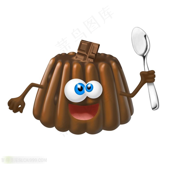 巧克力甜点 3d小人