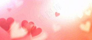 渐变粉色爱心浪漫简约，爱情温馨