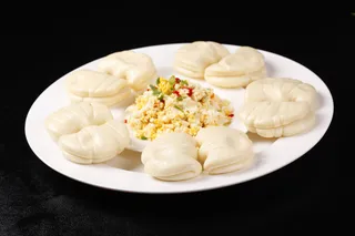 荷叶饼卷蒜泥鸭蛋 (3)