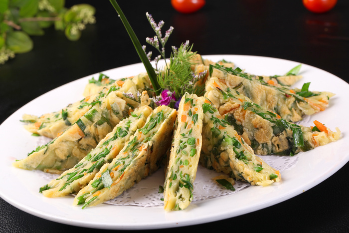香煎素菜饼 (2)