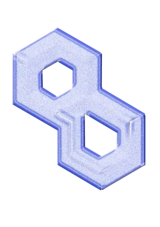 蓝白色几何图形画册封面插画免抠素材