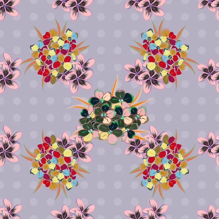 花卉唯美手绘花朵面料纹理手机壳布料面料印花服装矢量图案素材ai矢量模版下载