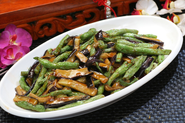 豆角酱茄子 15元