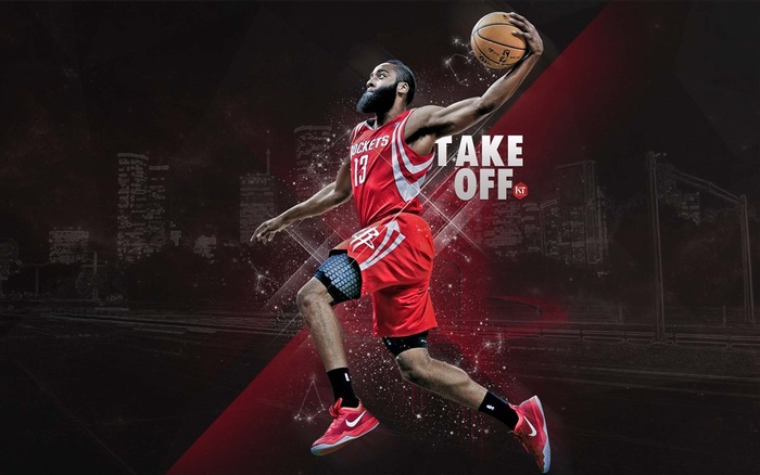 NBA球星詹姆斯·哈登图