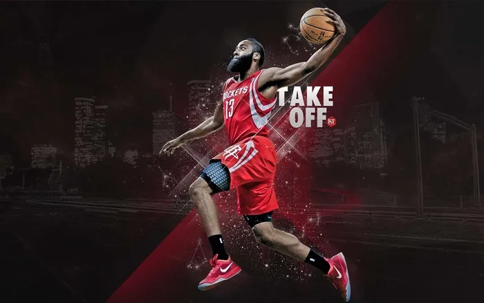 NBA球星詹姆斯·哈登图