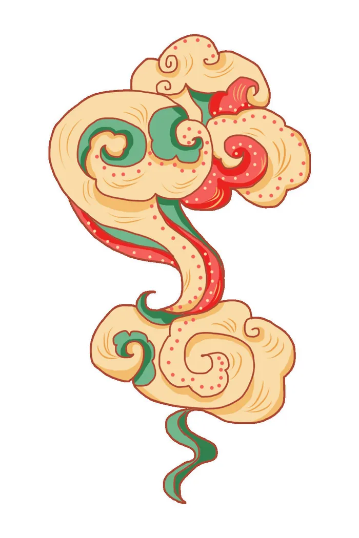 中国风中式国潮敦煌云纹祥云插画图案云朵云彩元素PSDAI设计素材psd模版下载