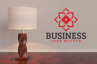 灯背景logo样机模板