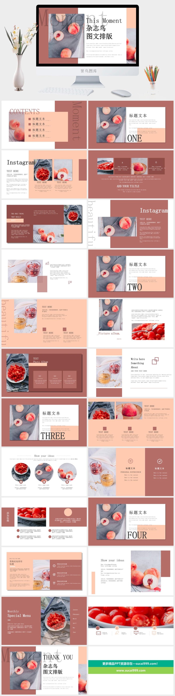 莫兰迪色系PPT模板