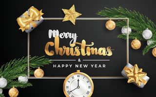 圣诞节圣诞树圣诞老人闪亮装饰电商促销折扣海报