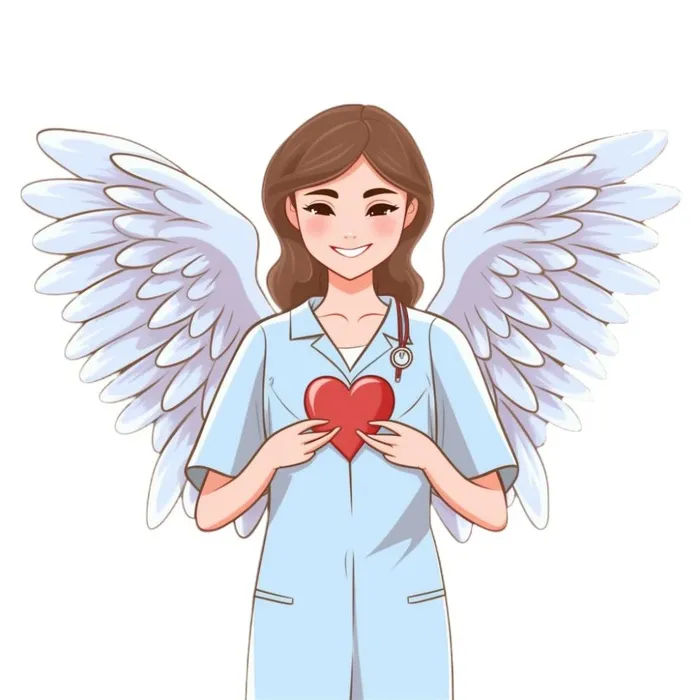 护士医生白衣天使爱心免抠(1024x1024)