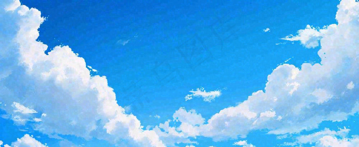 夏天蓝天白云天空