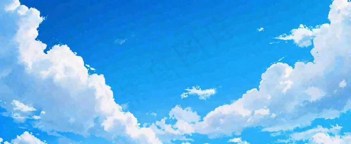 夏天蓝天白云天空(1712x704)