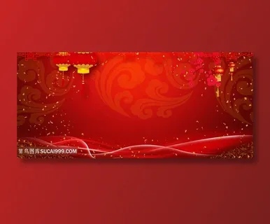 大红新年灯笼喜庆背景