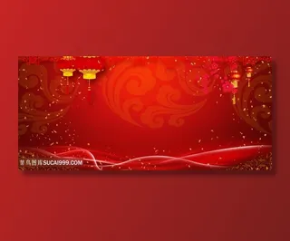 大红新年灯笼喜庆背景