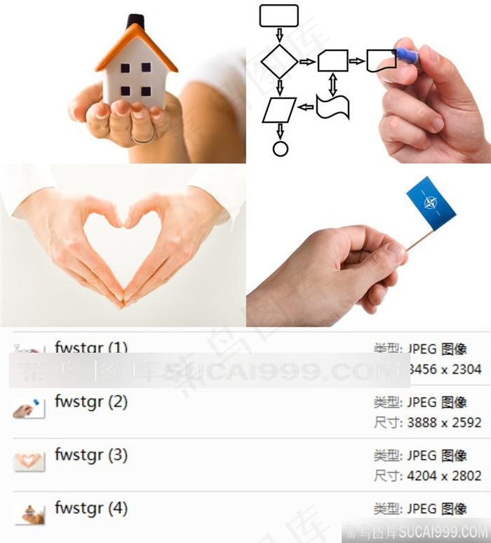 手势动作摄影素材