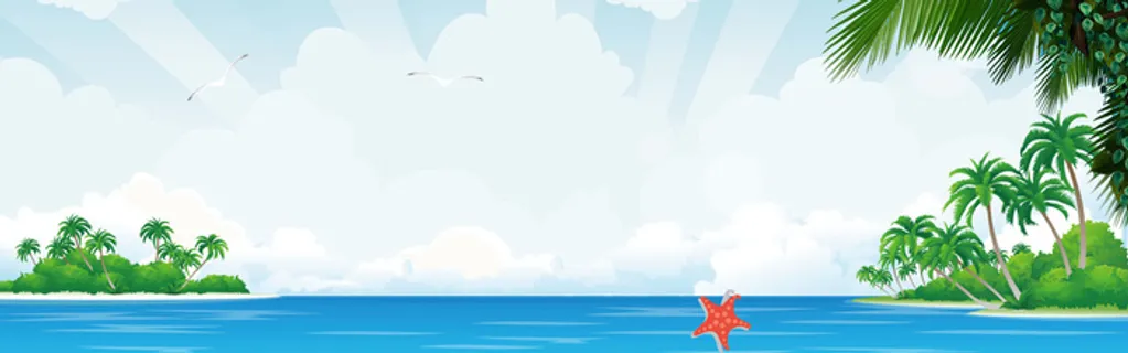 蓝天白云 海边背景