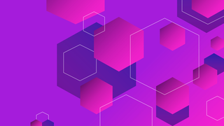 紫红色六边形渐变背景 海报背景