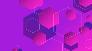 紫红色六边形渐变背景 海报背景