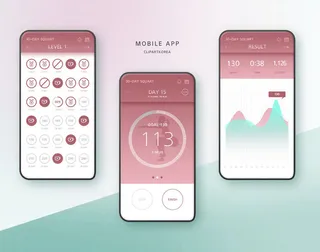 现代科技PSD海报模板APP手机UI界面运动计步器宣传广告设计素材