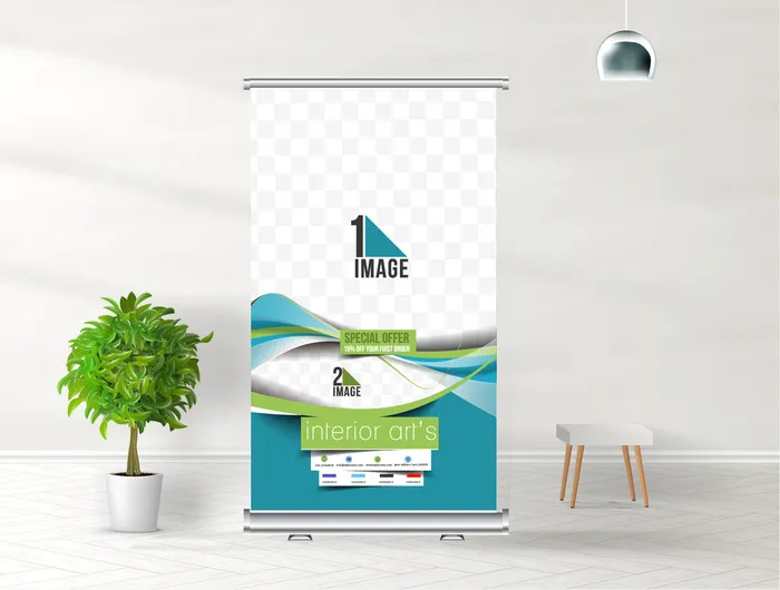 商务展架公司展架易拉宝矢量AIai矢量模版下载