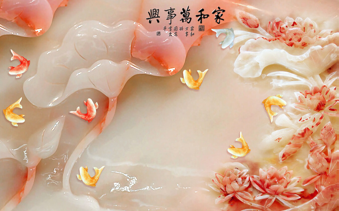 雕塑玉雕背景风景psd模版下载