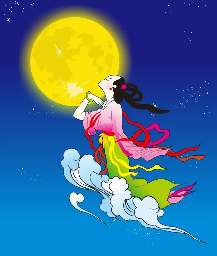 中秋素材－嫦娥奔月cdr矢量模版下载
