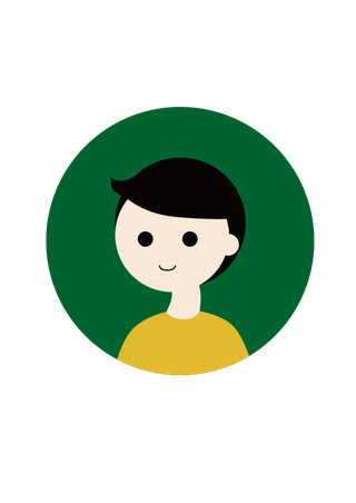 扁平化头像男绿色