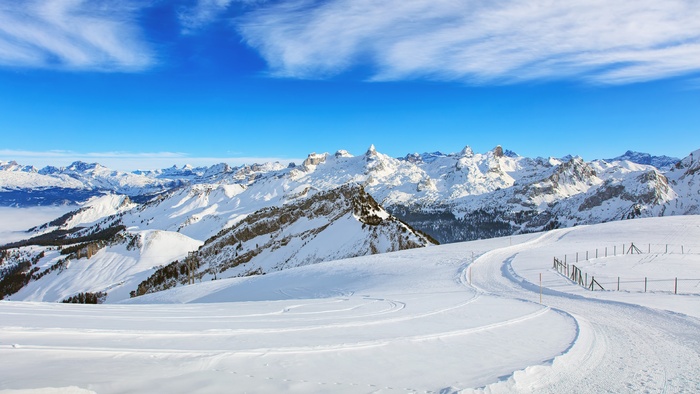 高清雪山雪景风景