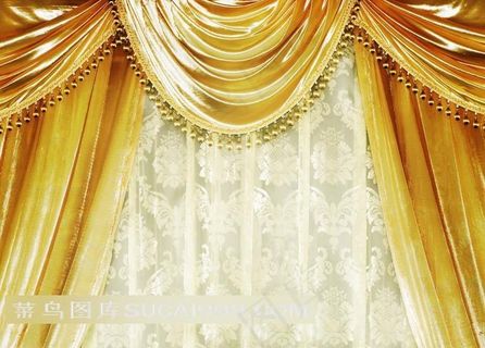 欧式窗帘布艺高清摄影图片