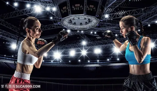 女性拳击比赛高清图片