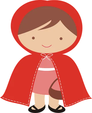 小红帽卡通简笔