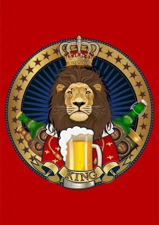 啤酒节狮子皇冠星星18