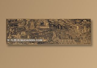 法华经卷前像-世尊放光说法图(高清)