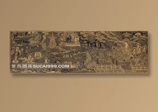 法华经卷前像-世尊放光说法图(高清)