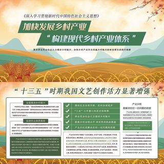简约大气加快发展农村产业乡村振兴展板