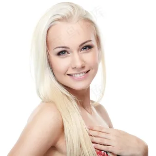 白色长直发的美女高清图片 白色长直发的美女高清图片