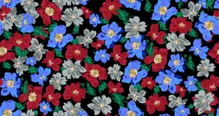 花卉唯美手绘花朵面料纹理手机壳布料面料印花服装矢量图案素材