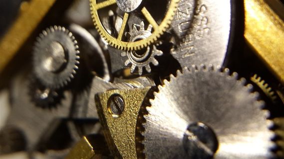 手作摄影唯美齿轮机芯图