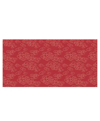 红色中式祥云图案纹理矢量