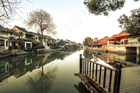 浙江西塘古镇风景素材