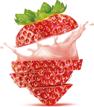 草莓和牛奶融合素材免扣
