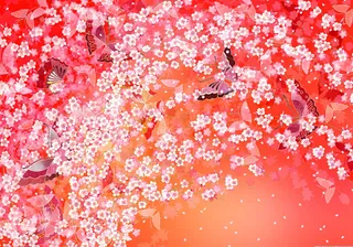 图片设计素材背景鸟语花香