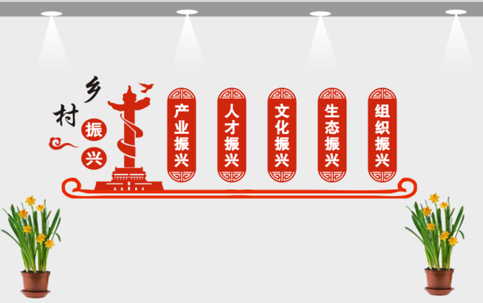 乡村振兴党建文化墙背景cdr矢量模版下载