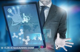 手指与触摸屏大屏幕科技元素高清图