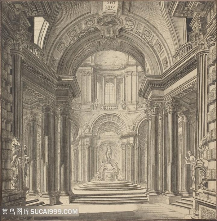 欧洲建筑室内艺术装饰画挂画