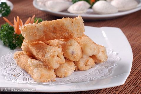 小吃香芋卷的美食图片