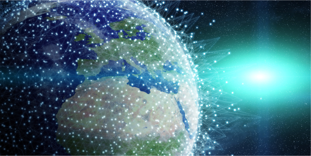 商务蓝色信息数码高科技创意背景